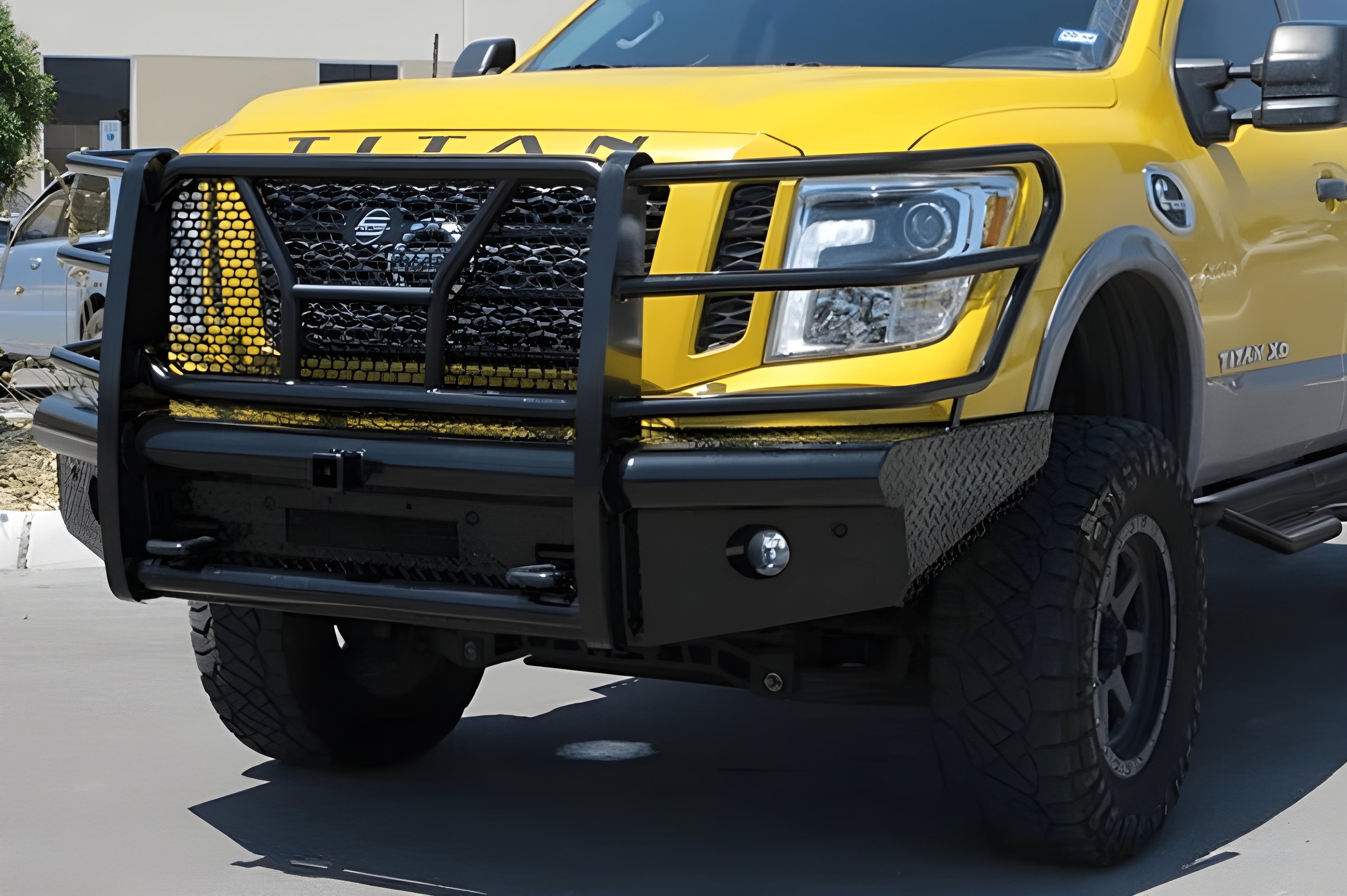 Steelcraft Nissan Titan XD 2016-2021 HD Replacement Front Bumper With Grille Guard Hitch Receiver - HD14080R