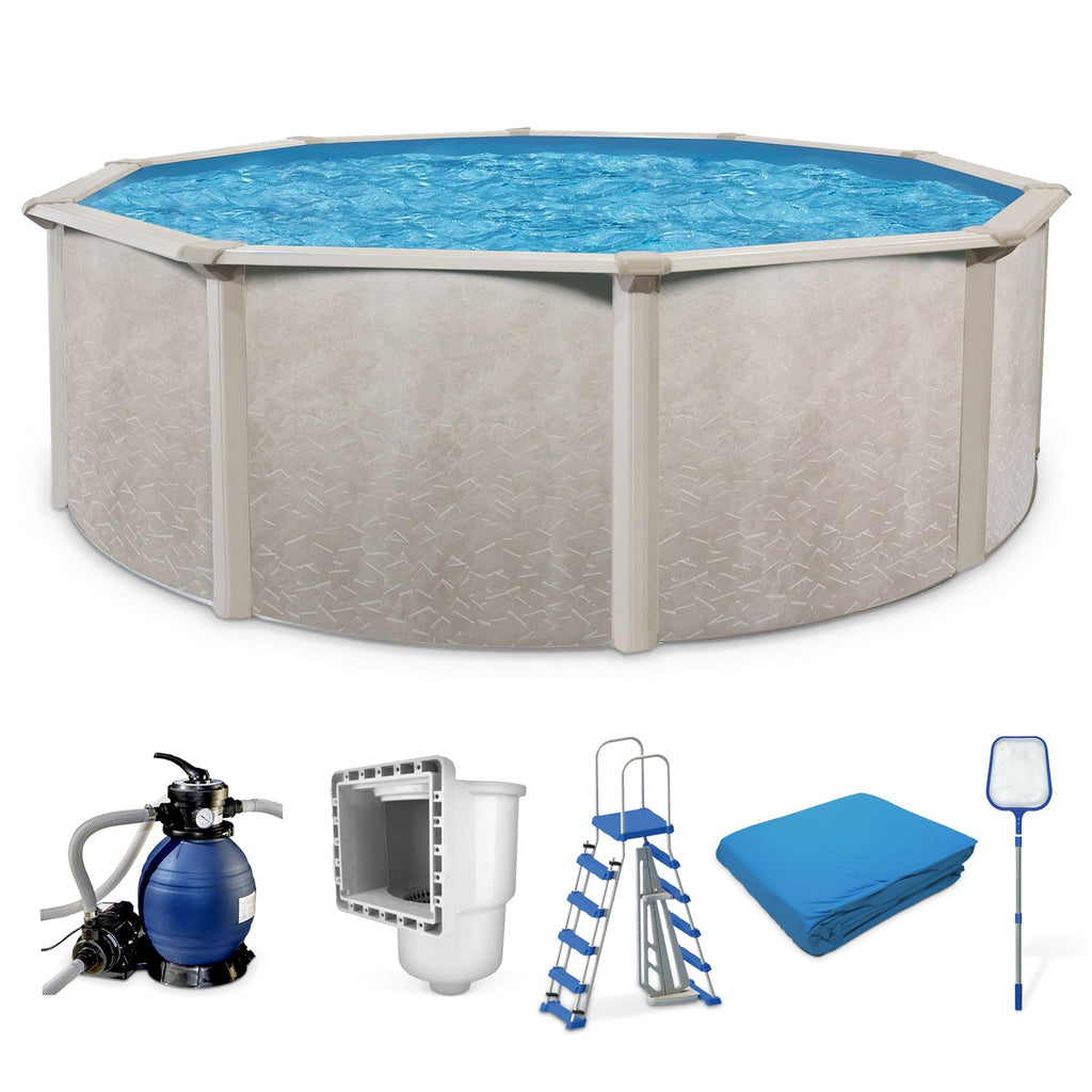Aquarian Phoenix 15ft x 52in Above Ground Swimming Pool w/Pump and Pool Ladder- 75343
