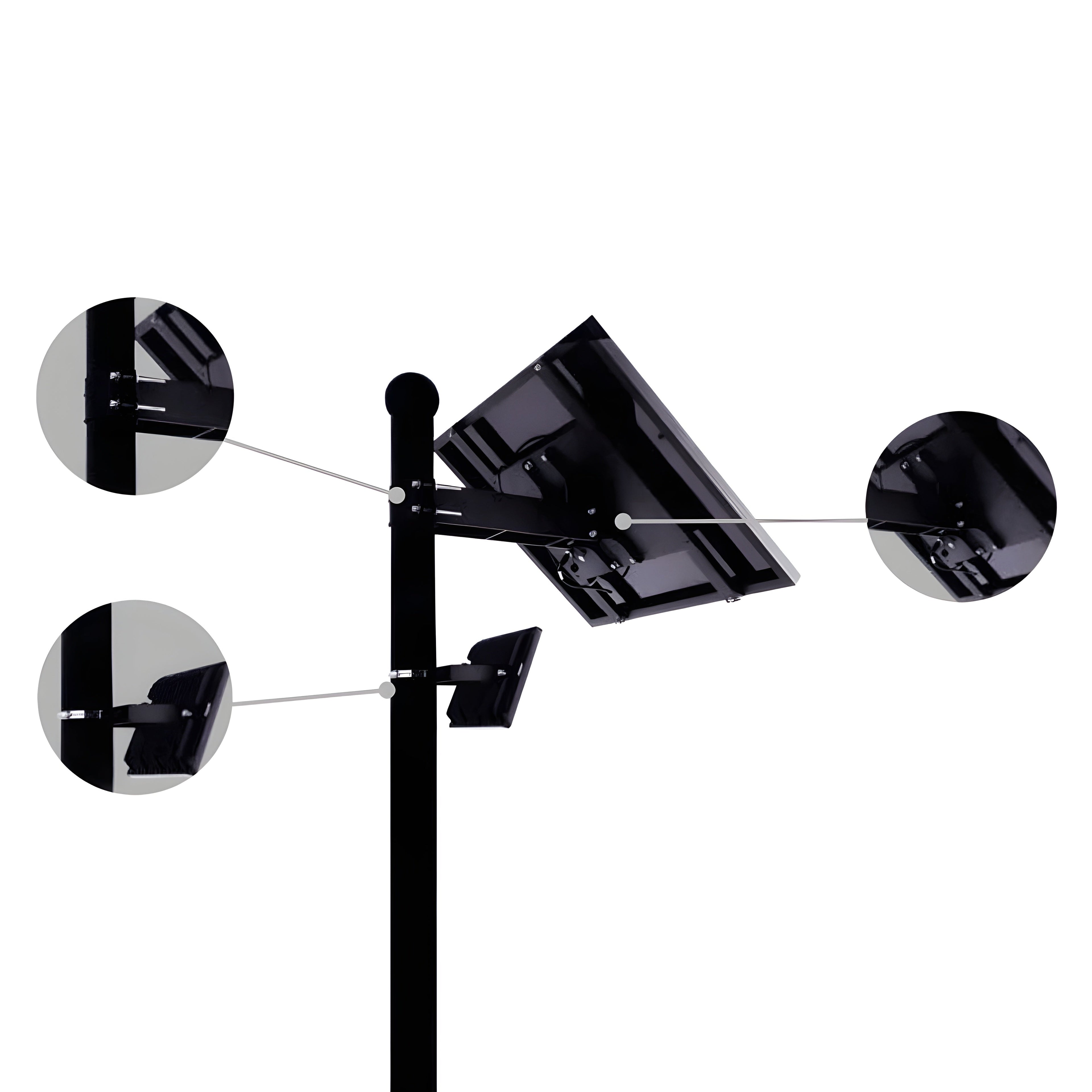 AVS Energy Solar LED Flood Light 30 Watt 4200 Lumens 5000K  - AVS-BLK-30W