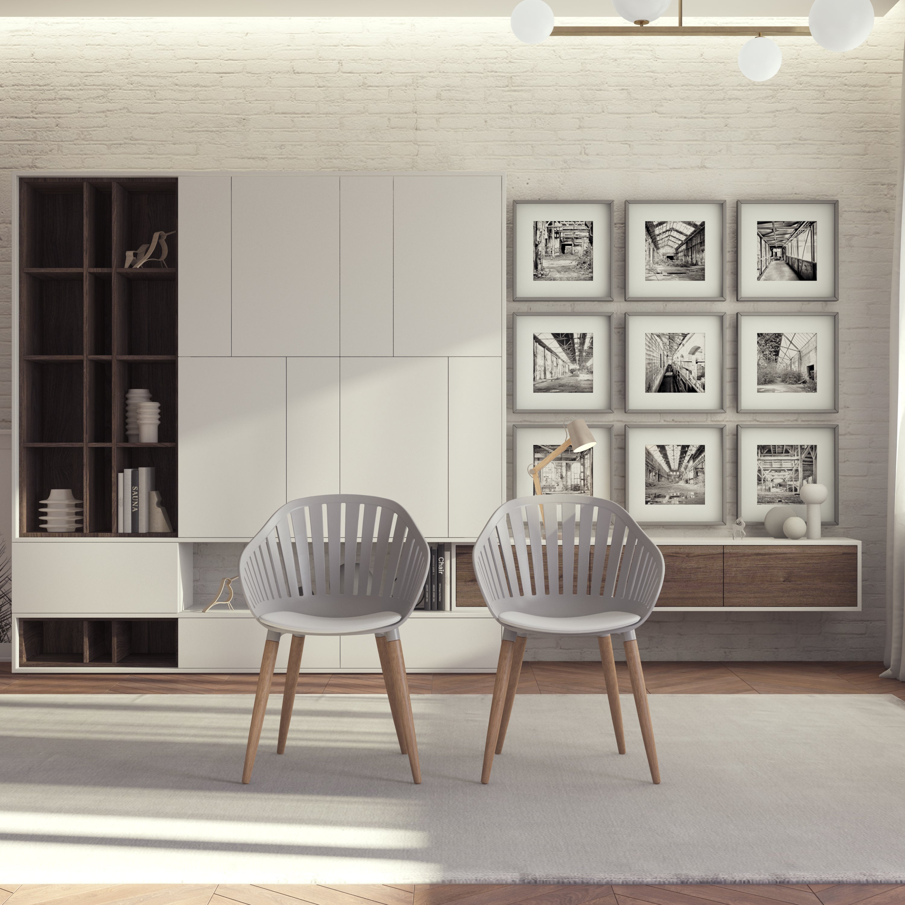 Midtown Concept Cannes White Eucalyptus Indoor Dining Chair - 4PC - SC CANNES GR_WH PAR Price