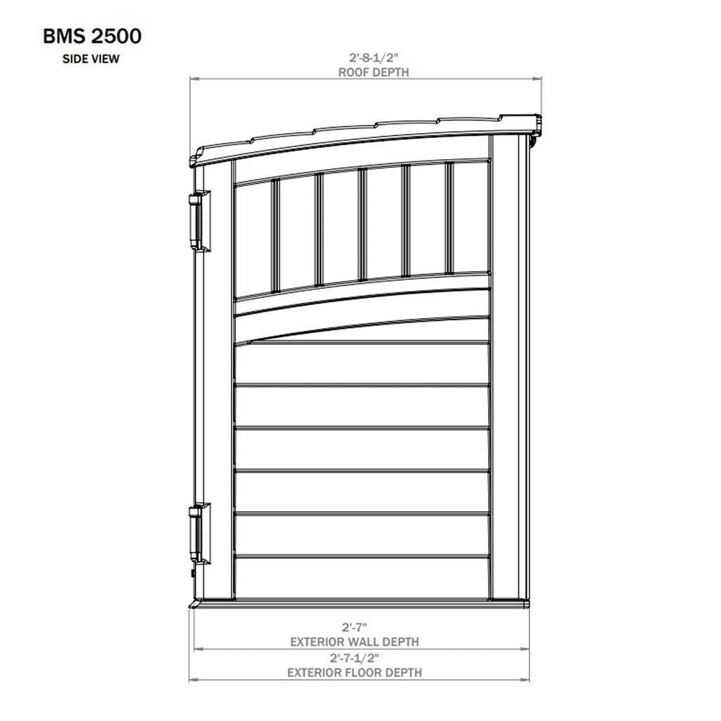 Suncast 53 x 31.5 x 45.5" Resin Storage Shed w/ Reinforced Floor, Ivory (2 Pack) - 111743