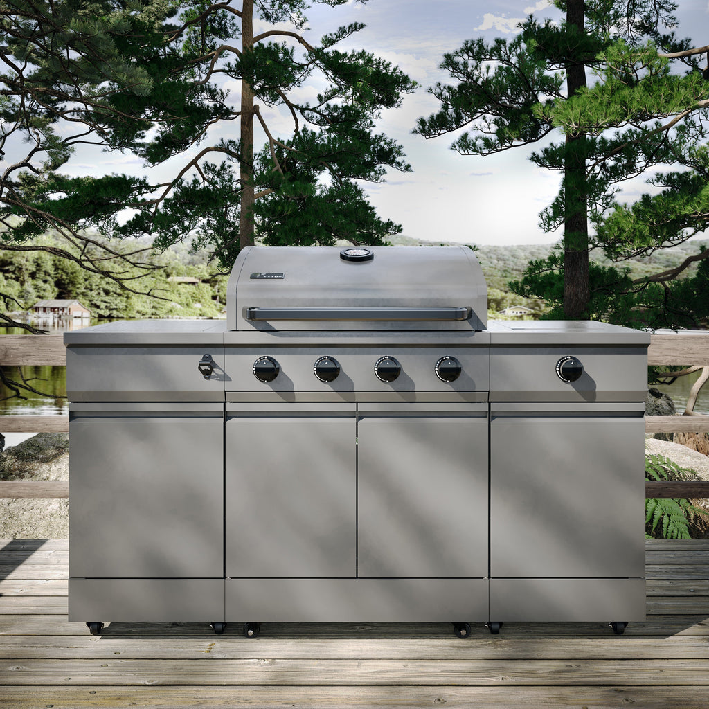 TYTUS Fresno 5-Burner LP/NG Convertible Grill in Gunmetal Gray - TDT-021-0101