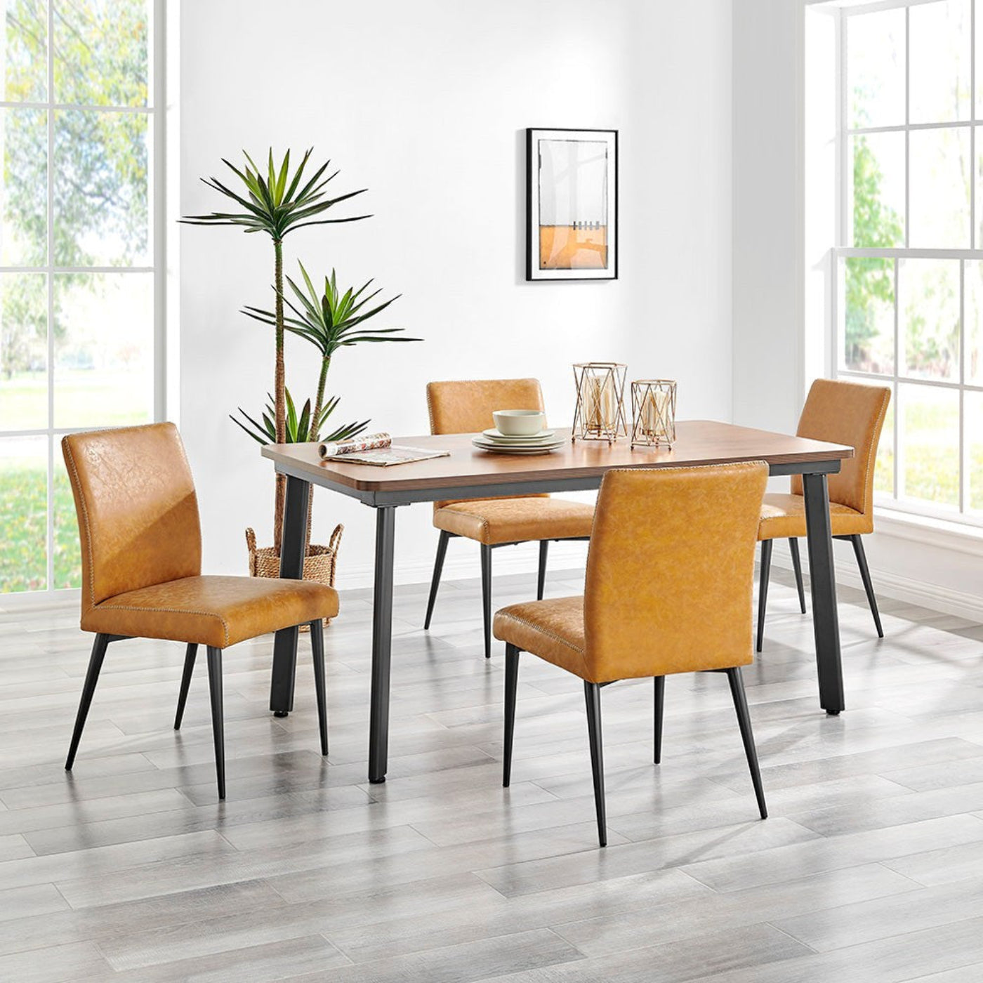 New Pacific Direct Kevin PU Dining Side Chair, (Set of 2) 9300128-309 - 9300128-309