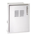 American Outdoor Grill 20x14 Single Louvered Access Door w/ Propane Tank Tray w/ Tubular Handle (Left Hinge) - 20-14-SSDLV