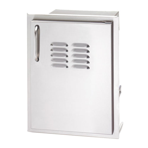 American Outdoor Grill 20x14 Single Louvered Access Door w/ Propane Tank Tray w/ Tubular Handle (Right Hinge) - 20-14-SSDRV
