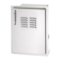 American Outdoor Grill 20x14 Single Louvered Access Door w/ Propane Tank Tray w/ Tubular Handle (Right Hinge) - 20-14-SSDRV