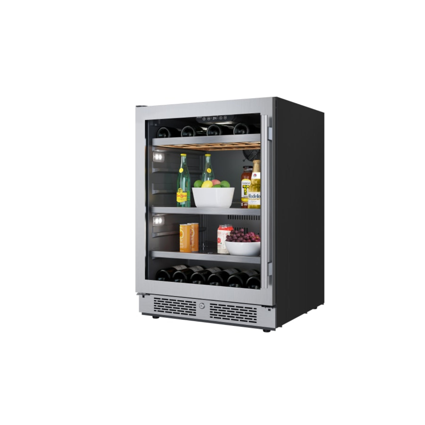 Avallon 24 Inch Wide 14 Bottle Capacity and 82 Can Capacity Panel Ready Wine and Beverage Cooler - AWBC242SGLH - AWBC242SGLH