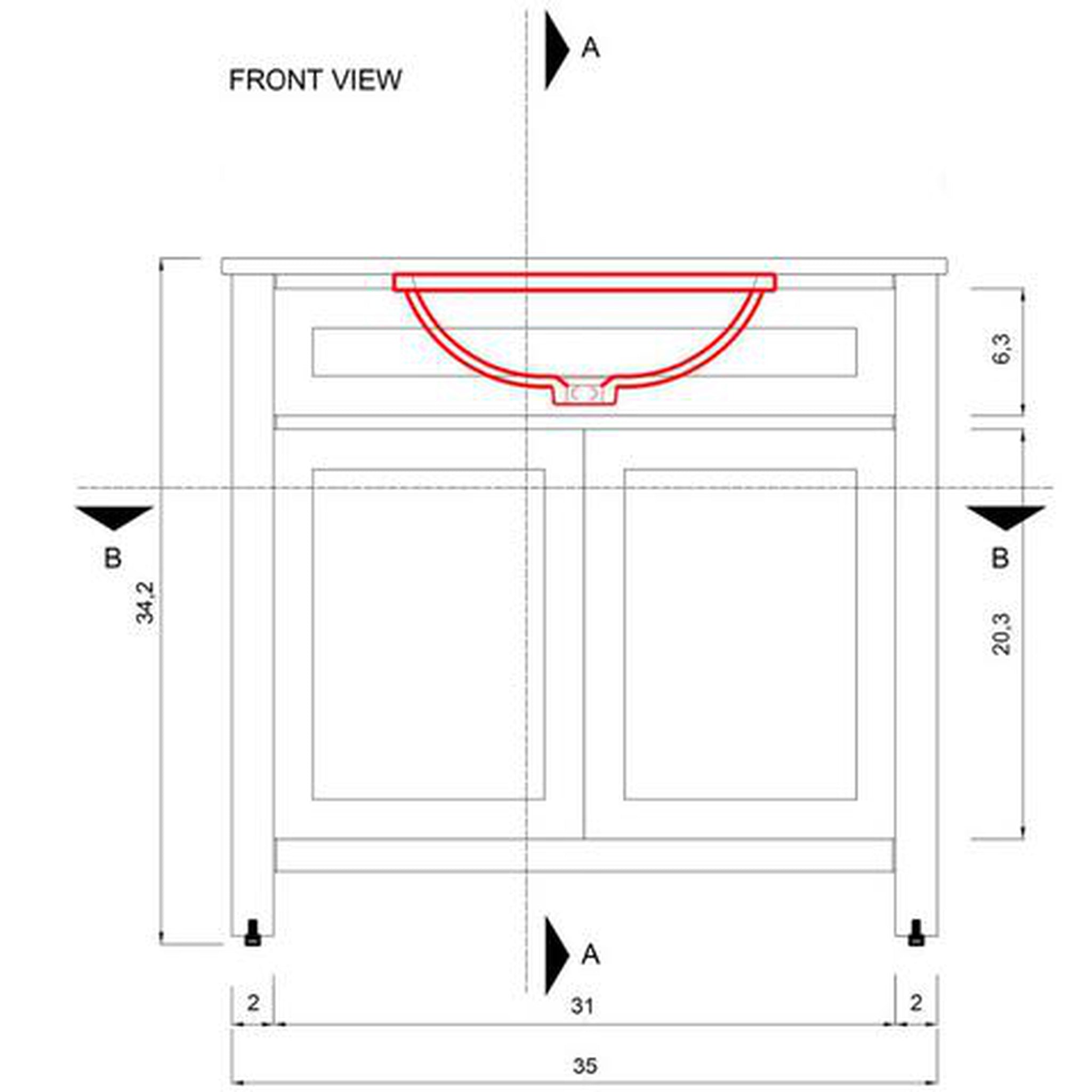 Alya Bath Norwalk 36" Single White Freestanding  Bathroom Vanity With Drawers, Carrara Marble Top and Ceramic Sink and Wall Mounted Mirror - HE-101-36-DR-W-CWMT + HE-101/102-36-W-M