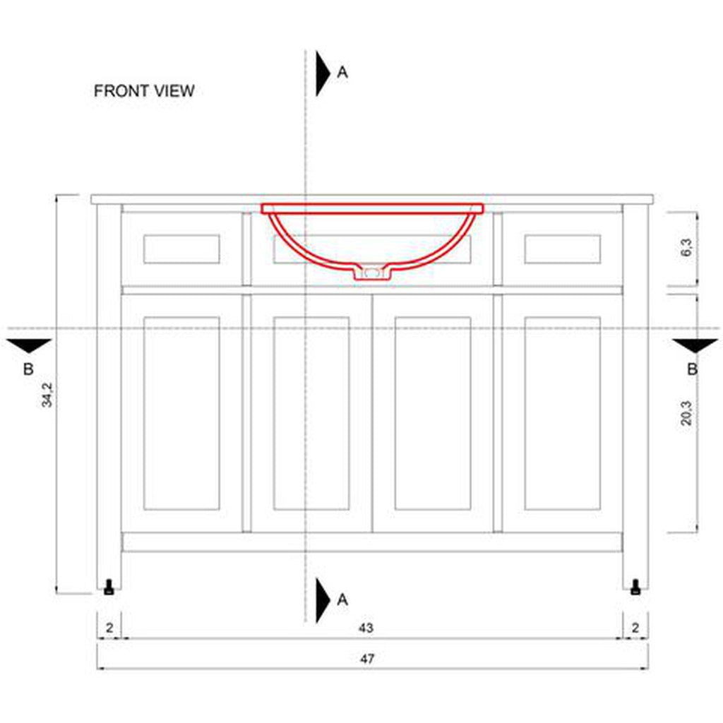 Alya Bath Norwalk 48" Single Blue Freestanding Bathroom Vanity With Carrara Marble Top, Ceramic Sink and Wall Mounted Mirror - HE-101-48-B-CWMT + HE-101/102-42-B-M