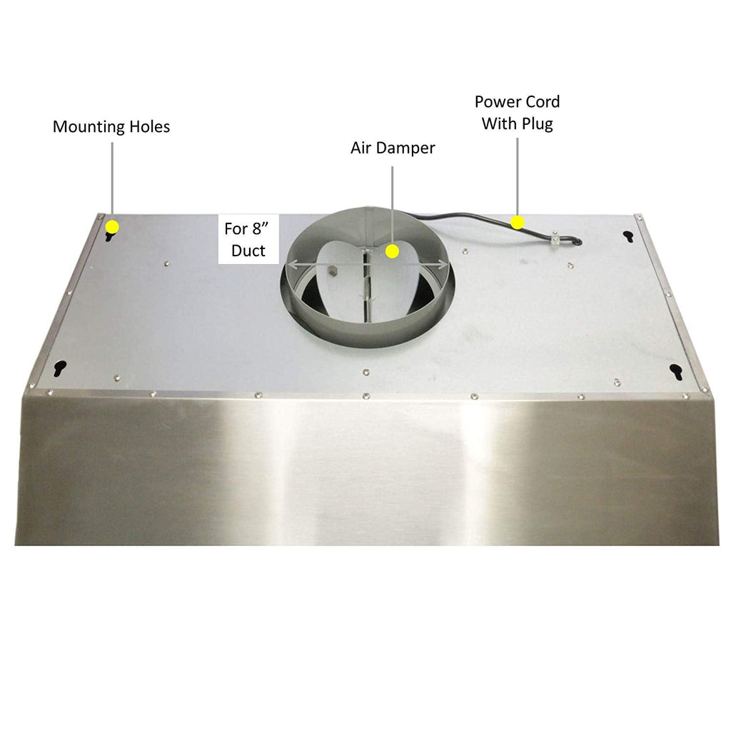 Combo Awoco 36” Freestanding 6 Burners Range with 36'' RH-S10-36E Under Cabinet Range Hood - JK36A1-T-NG+RH-S10-36E