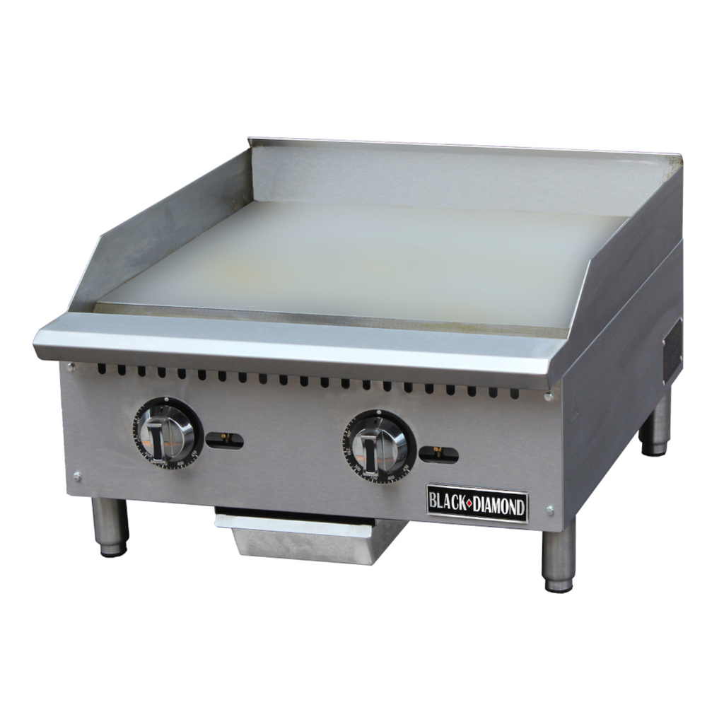 Adcraft  Black Diamond Thermostatic Gas Griddle 24"W - BDCTG-24T