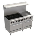 BakeMax 60" Restaurant Series Commercial Gas Range w/ 6 burners, 282,000 BTU - BAS36-24-2