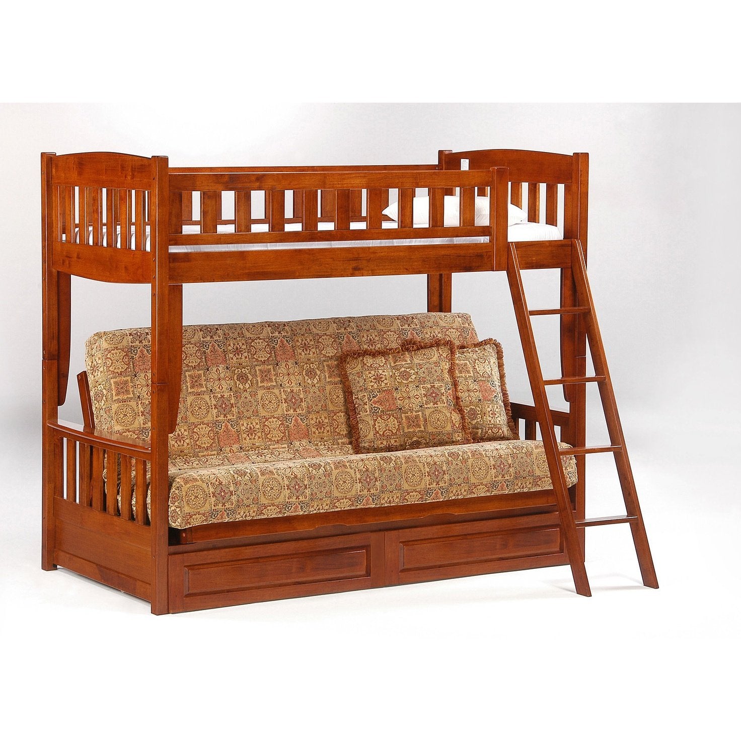 Night and Day Furniture Spices Cinnamon Twin/Futon Bunk Bed - CIN-SFBH-COM-CH