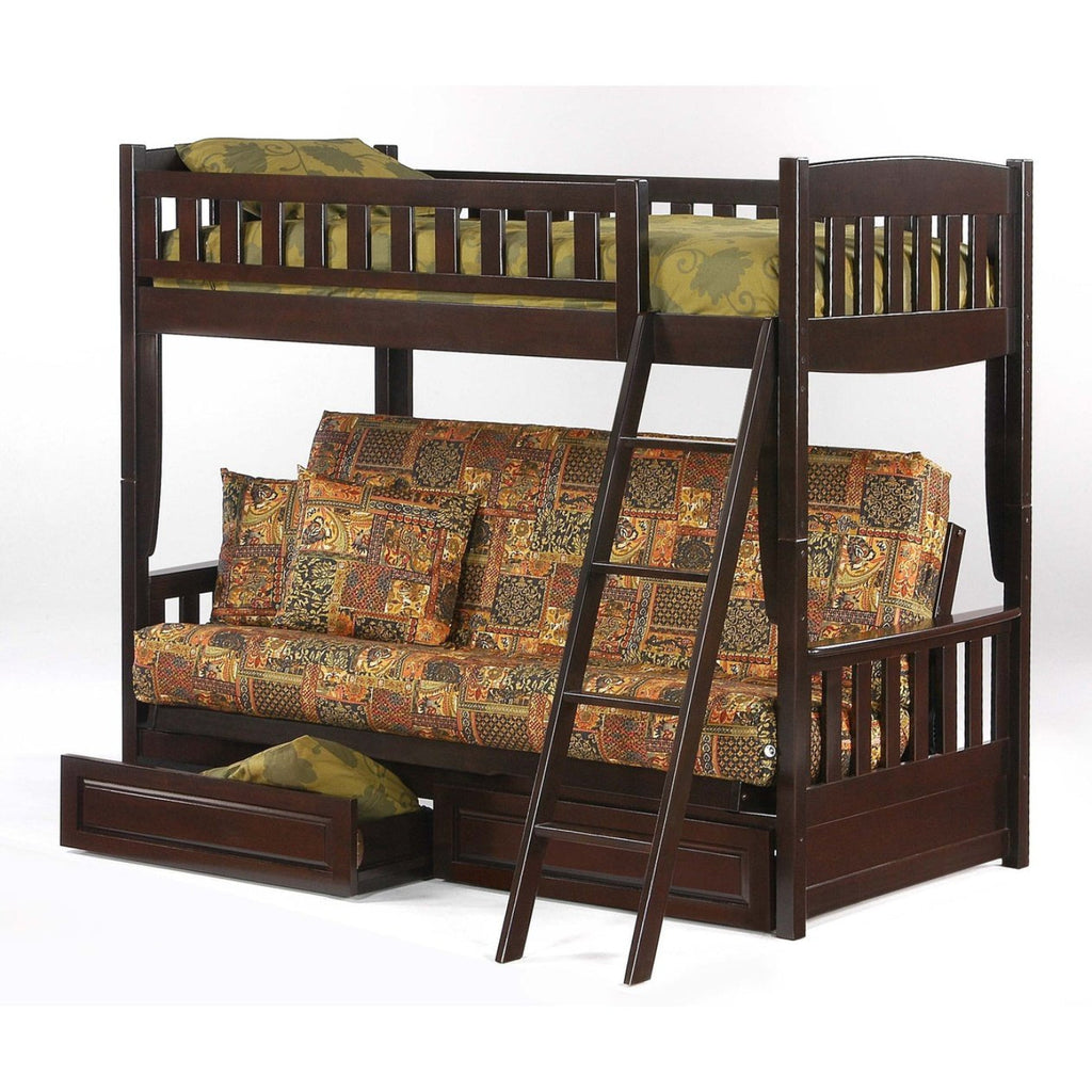 Night and Day Furniture Spices Cinnamon Twin/Futon Bunk Bed - CIN-SFBH-COM-CH