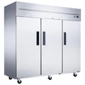 Dukers D83AR 83" Triple Solid Door Top Mount Reach-In Refrigerator 64.8 Cu. Ft. - D83AR