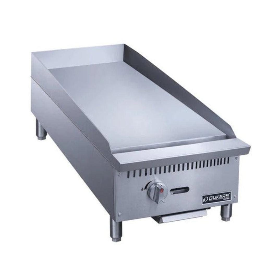 Dukers DCGMA12 12" Gas Countertop One Burner Heavy Duty Griddle 29,000 BTU - DCGMA12
