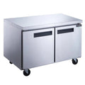 Dukers DUC60F 60" Two Door Undercounter Commercial Freezer in Stainless Steel 15.53 Cu. Ft. - DUC60F