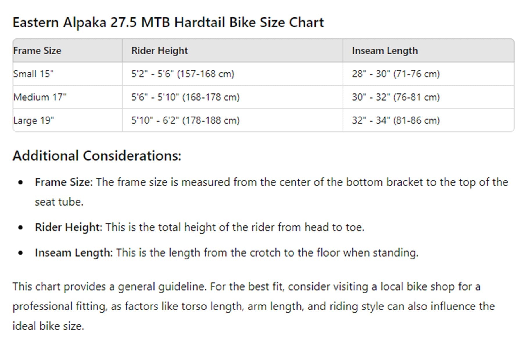 Eastern Alpaka 27.5 MTB Hardtail Bike - Blue