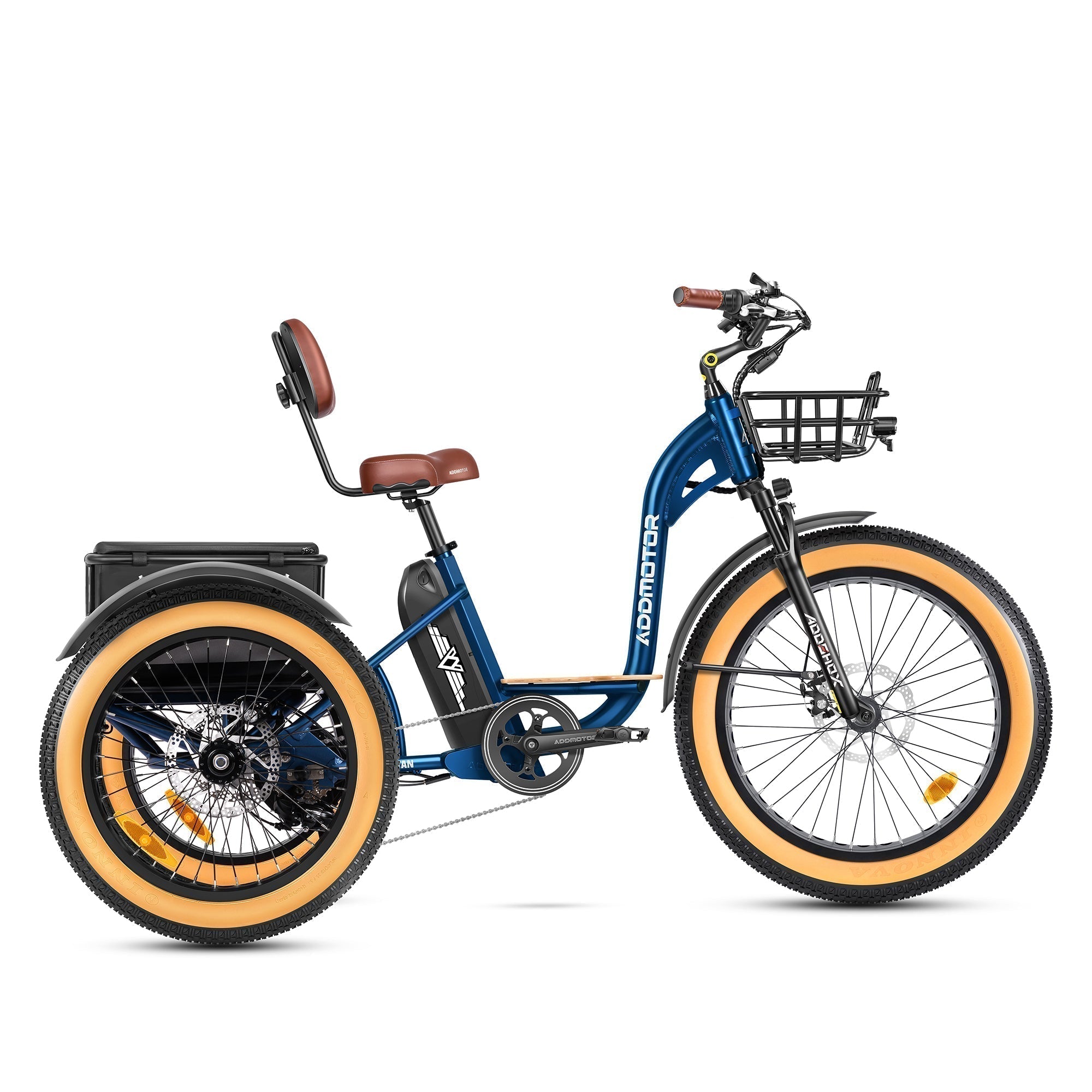 Addmotor 750W 48V Grandtan Plus II Trike Extra Fat Tire Electric Bike - EB-ADD-GTP2-NBL