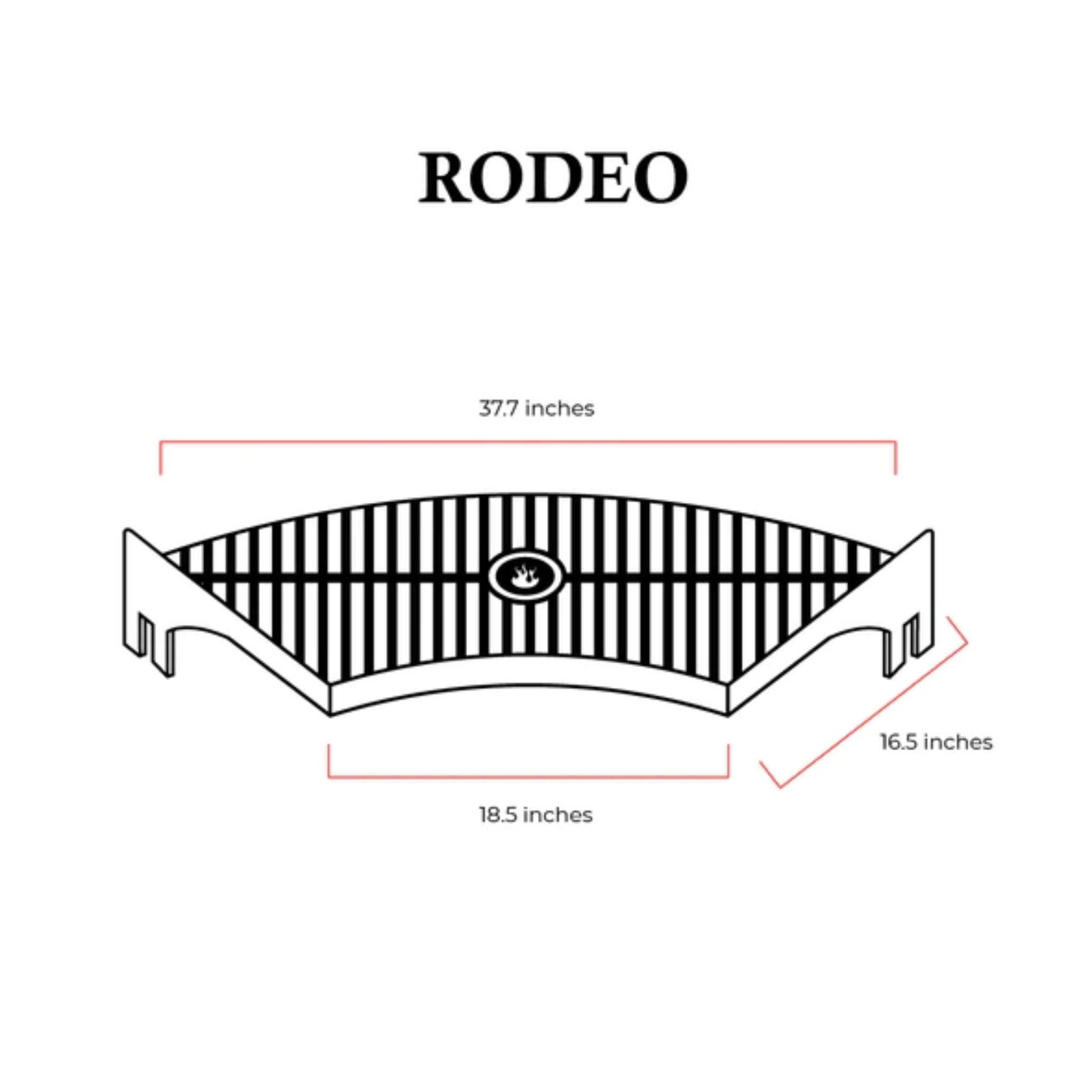 Fogues TX Curved Grill for Open Fire Grill - TXGRILL80