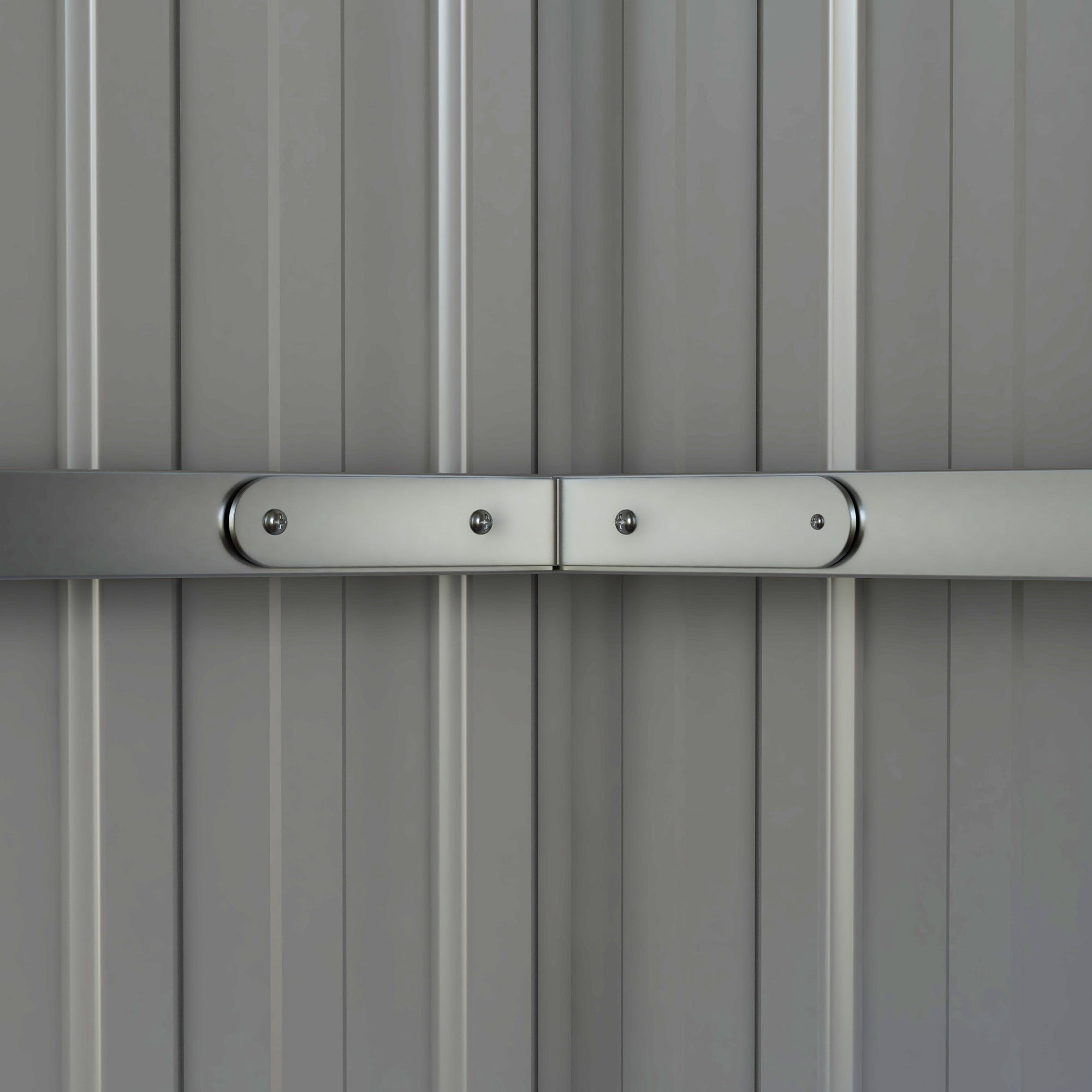 Outsunny 11' x 6' Metal Storage Shed with Lockable Door for Backyard, Garden, Lawn, Light Gray - 845-680V01LG