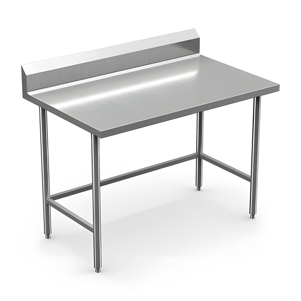 Winholt 30" x 60" All Welded Stainless Steel Knock-Down Table with Backsplash - DTBB-3060-HKD