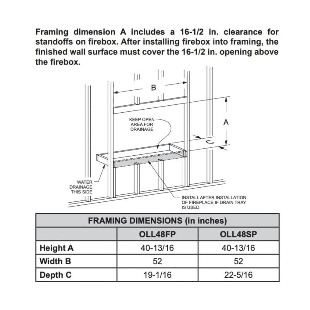Empire Carol Rose 48" Vent Free Outdoor Stainless Steel Linear Fireplace | OLL48FP - OLL48FP12SN