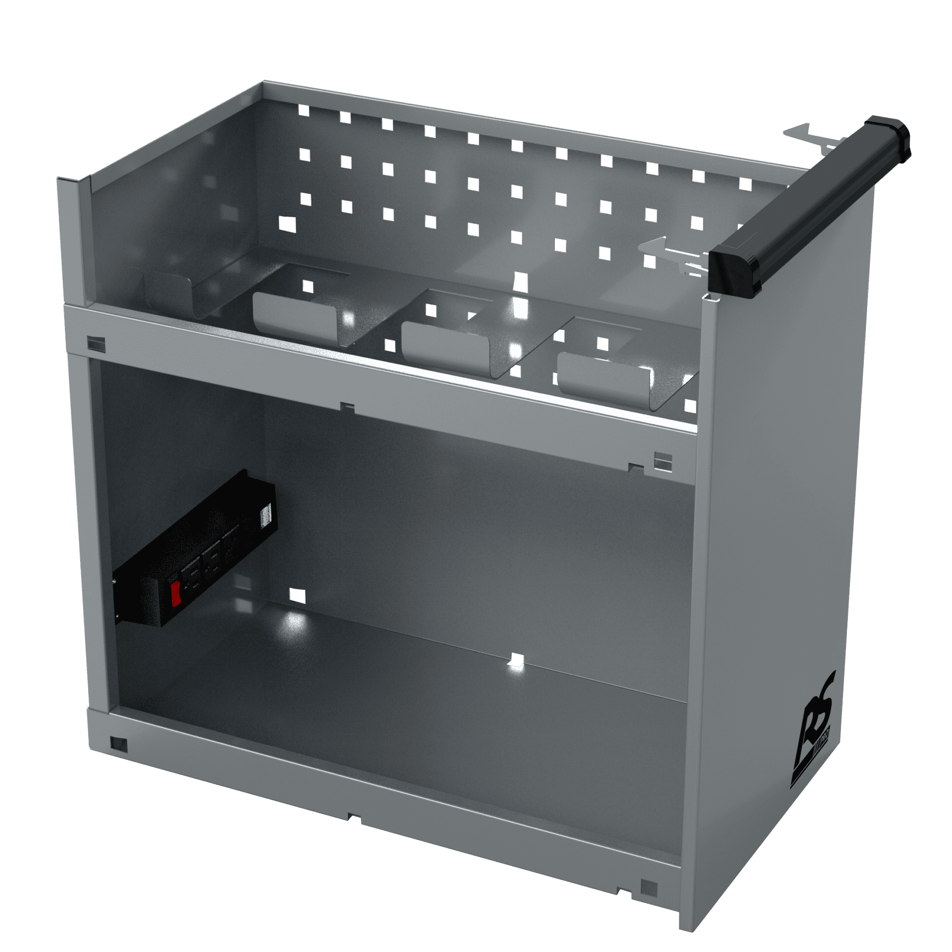Homak  44” RS Pro Series 8 Drawer Flip Top Power Service Cart - BK06044080