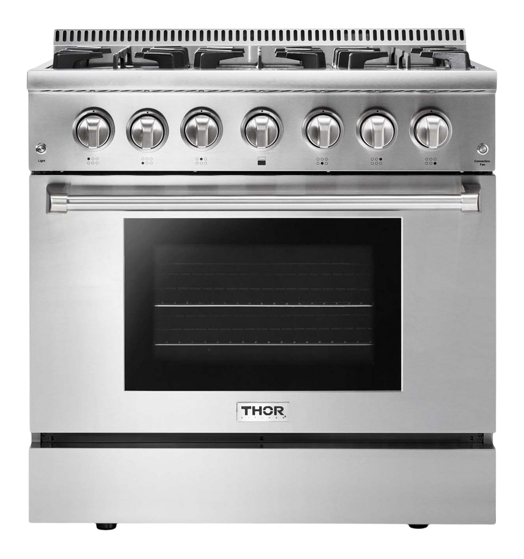 Thor Kitchen 36-Inch Professional Dual Fuel Liquid Propane Range - HRD3606ULP