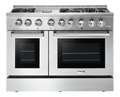 Thor Kitchen 48 Inch Professional Dual Fuel Range in Stainless Steel - HRD4803ULP