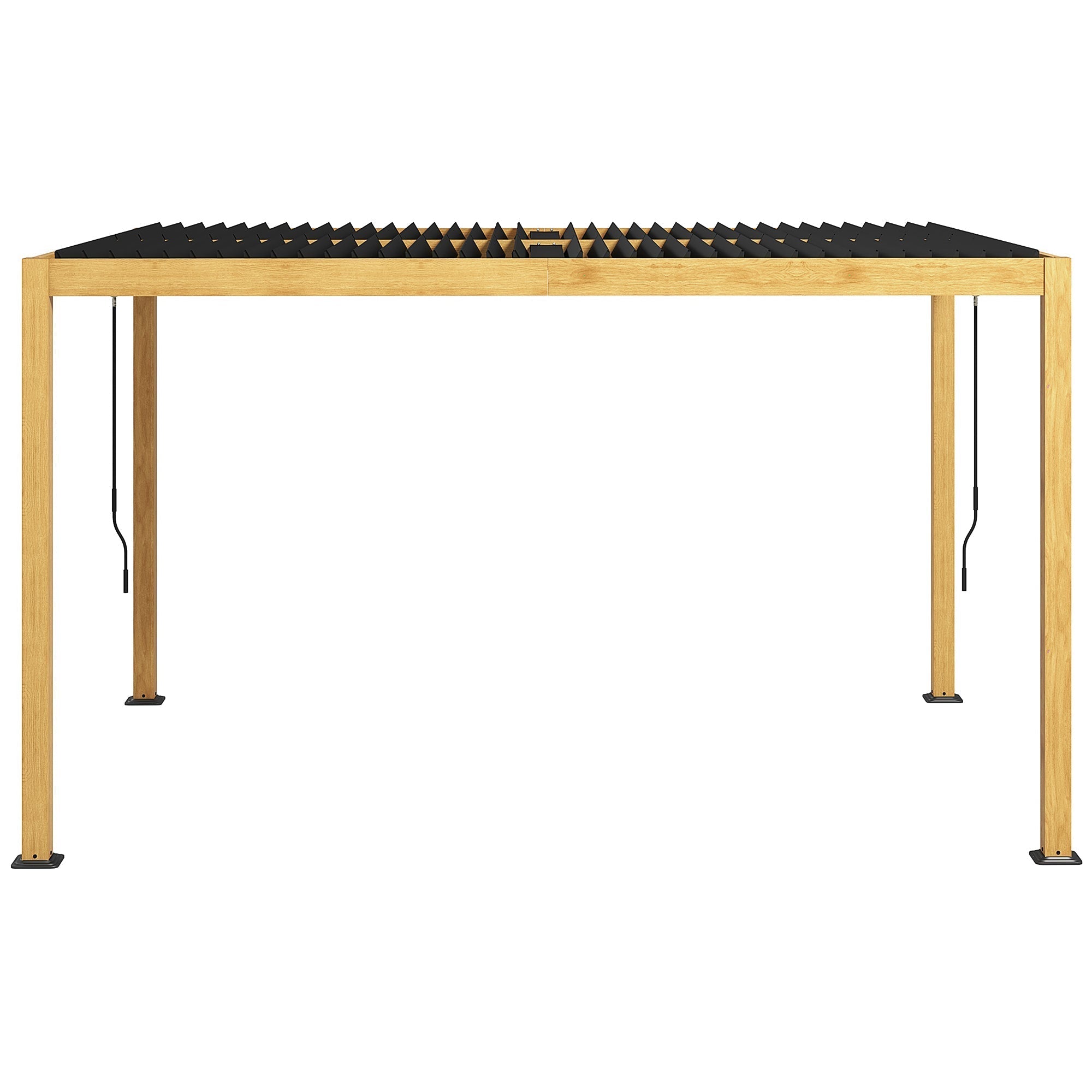 Outsunny 10' x 13' Aluminum Louvered Pergola with Adjustable Roof, Hardtop Gazebo for Outdoor Spaces, Gray - 84C-454V01ND