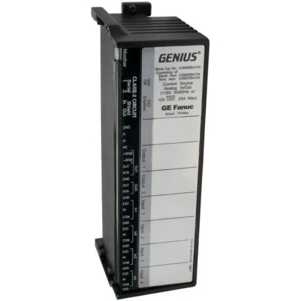 Fanuc Corporation Ge Fanuc Block 115VAC/125VDC Analog Current Source 4 Inputs / 2 Outputs - Fanuc Corporation - IC660BBA104