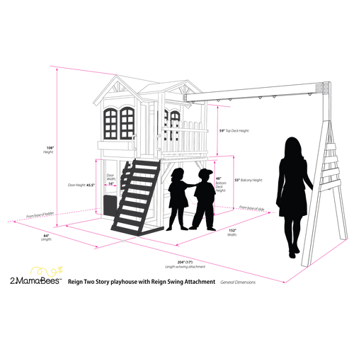 2MamaBees Reign Two Story Playhouse