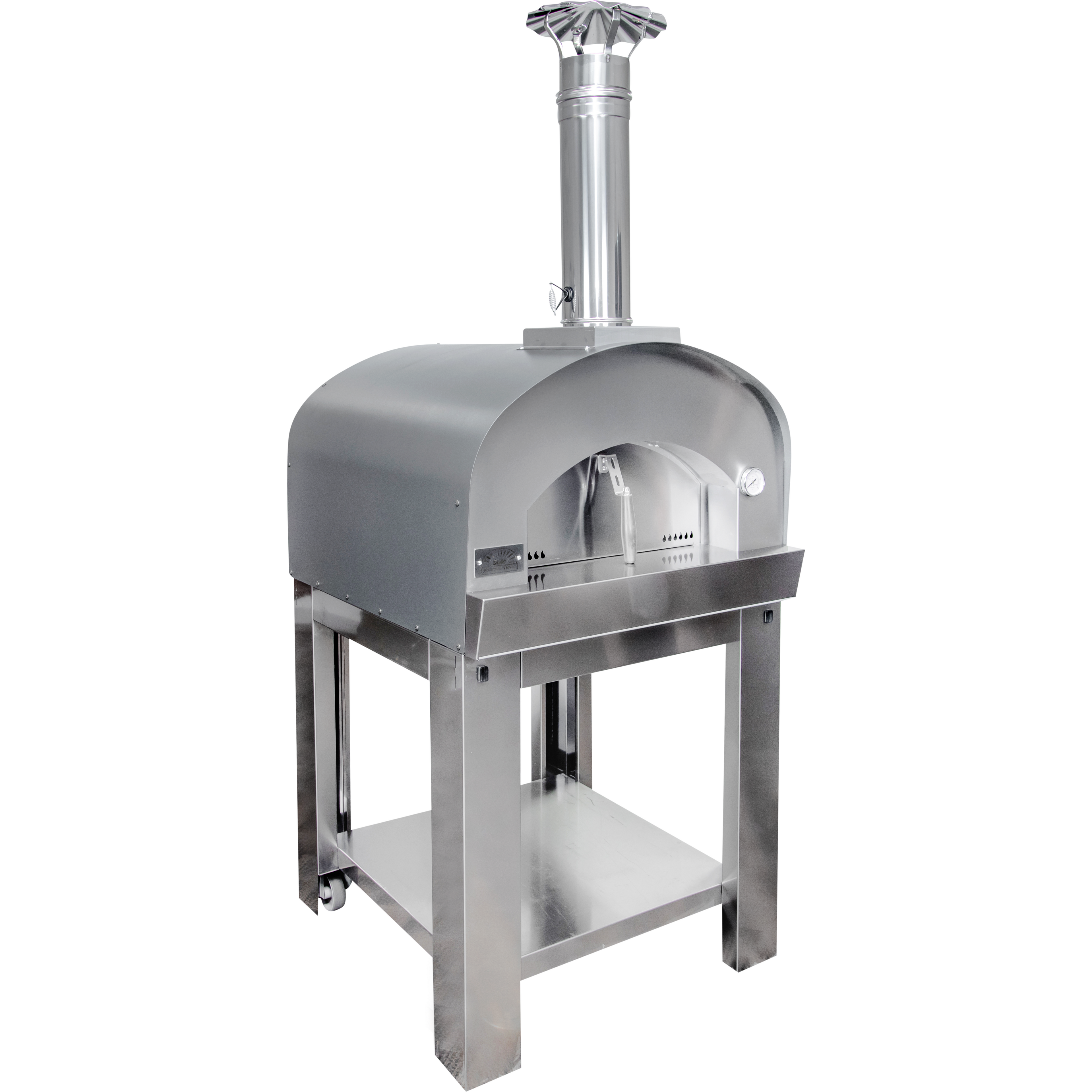 Solé Gourmet 24 Inch Italia Wood Fired Oven with Cart - Right View