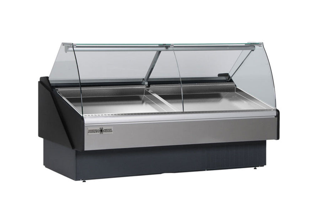 Hydra-Kool  | 52" Wide Self Contained Curved Glass Seafood Display Case - KFM-SC-50-S
