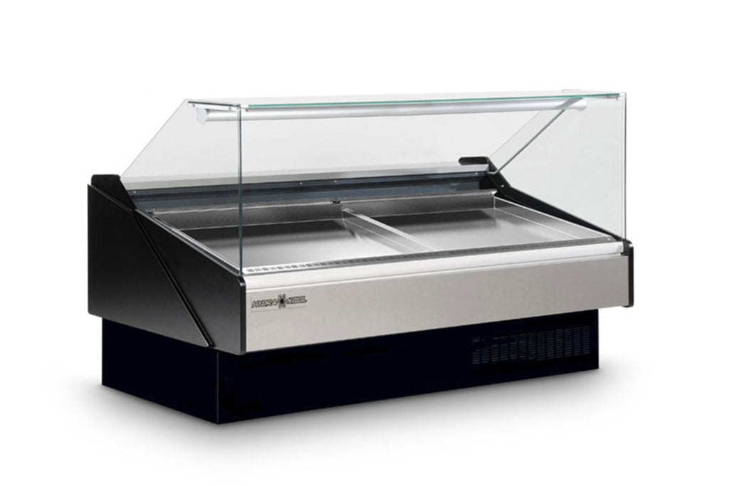 Hydra-Kool  | 78" Wide Self Contained Flat Glass Seafood Display Case - KFM-SF-80-S