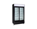Kool-It 52" Wide 2 Swing Door Black Merchandiser Refrigerator - KGM-42