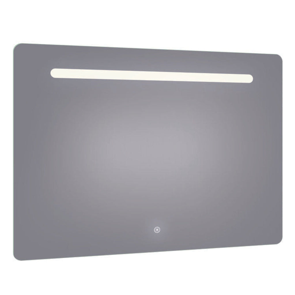 Arpella - Florence 48x36 Contemporary Lighted Mirror with Memory Dimmer and Defogger - LEDOLM4836