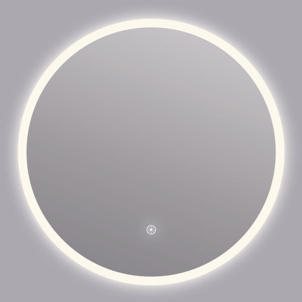 Arpella - Eva 30x30 Round Perimeter Lighted Mirror with Memory Dimmer and Defogger - LEDRD3030