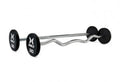 Johnson Health Tech XULT Urethane EZ-Curl Barbells - XULT Urethane EZ-Curl Barbell, Black, 70 lb. - XT-070URE-BBEZ