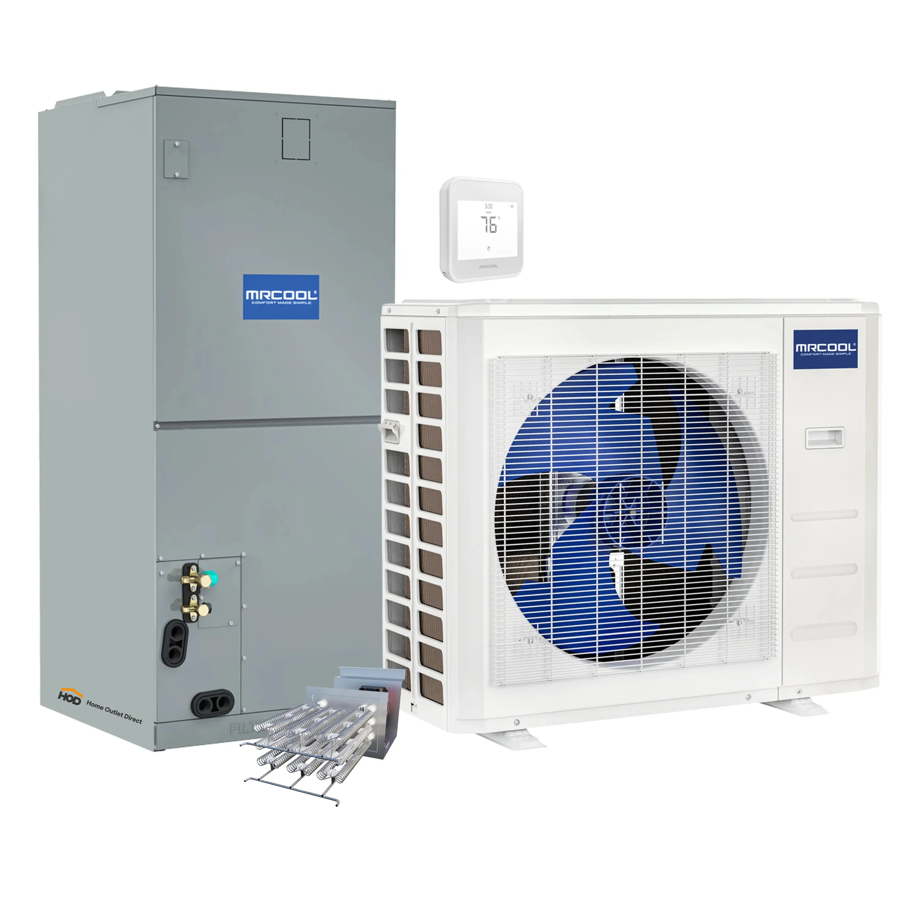 MRCOOL VersaPro 2nd Gen Central Split System with 30K BTU, 2.5 Ton, 17 SEER2, Central Ducted Condenser and Ducted Air Handler with 10kW Heat Kit   - MVP30HP2A00OH10