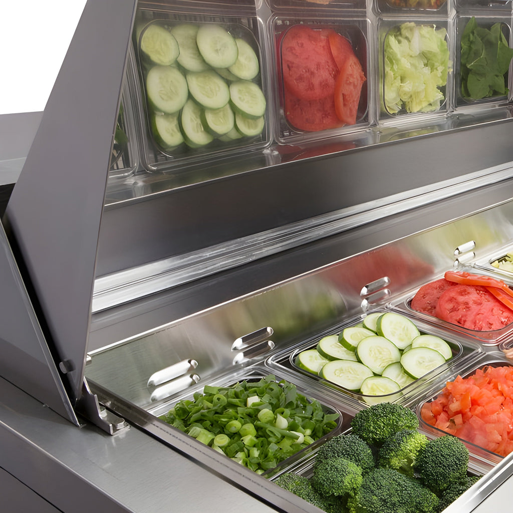Maxx Cold One-Door Refrigerated Sandwich and Salad Prep Station, 7 cu. ft., in Stainless Steel - MXCR29SHC