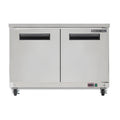 Maxx Cold - Double Door Undercounter Refrigerator, 12 cu. ft. Storage Capacity, in Stainless Steel - MXCR48UHC