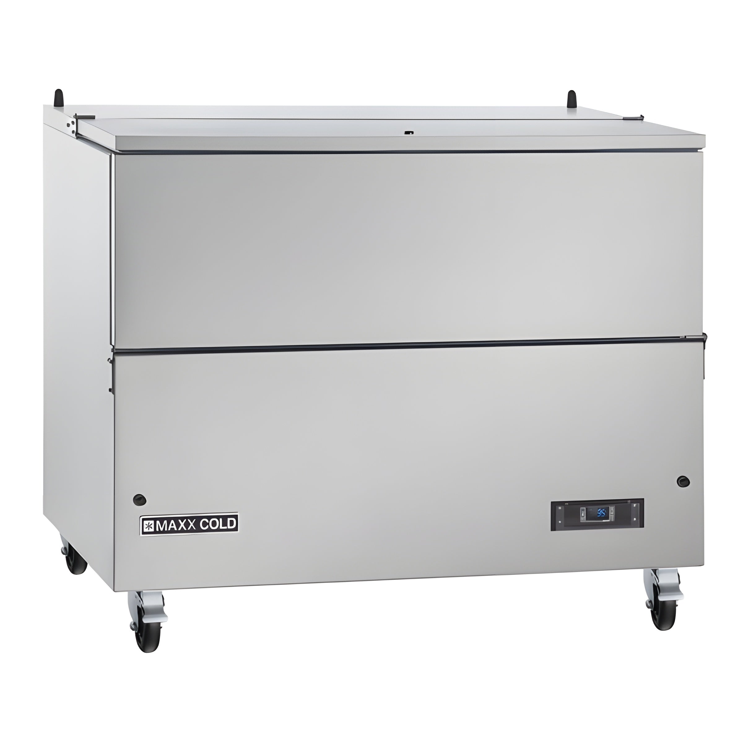 Maxx Cold Milk Cooler, 49"W, Stores up to (12) 13" Milk Crates, in Stainless Steel - MXMC49HC