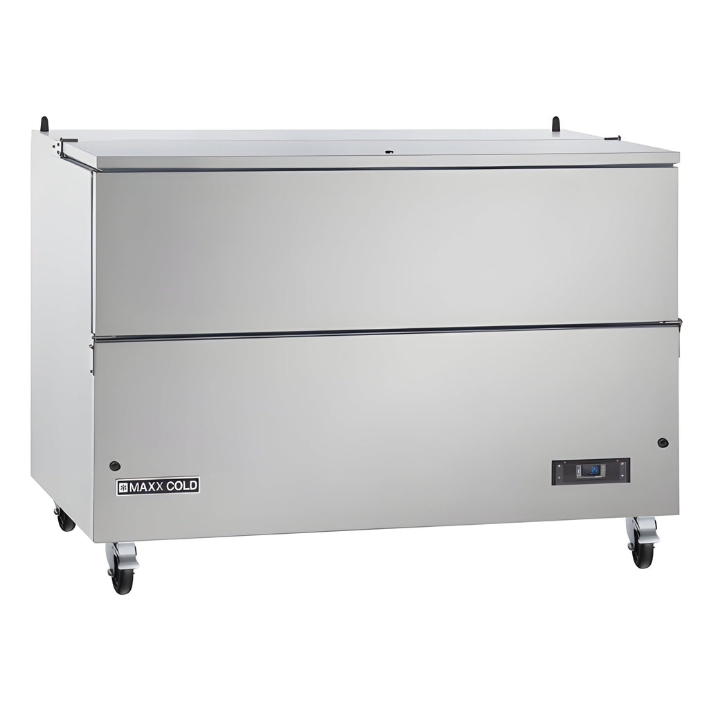 Maxx Cold Milk Cooler, 58"W, Stores up to (16) 13" Milk Crates, in Stainless Steel - MXMC58HC