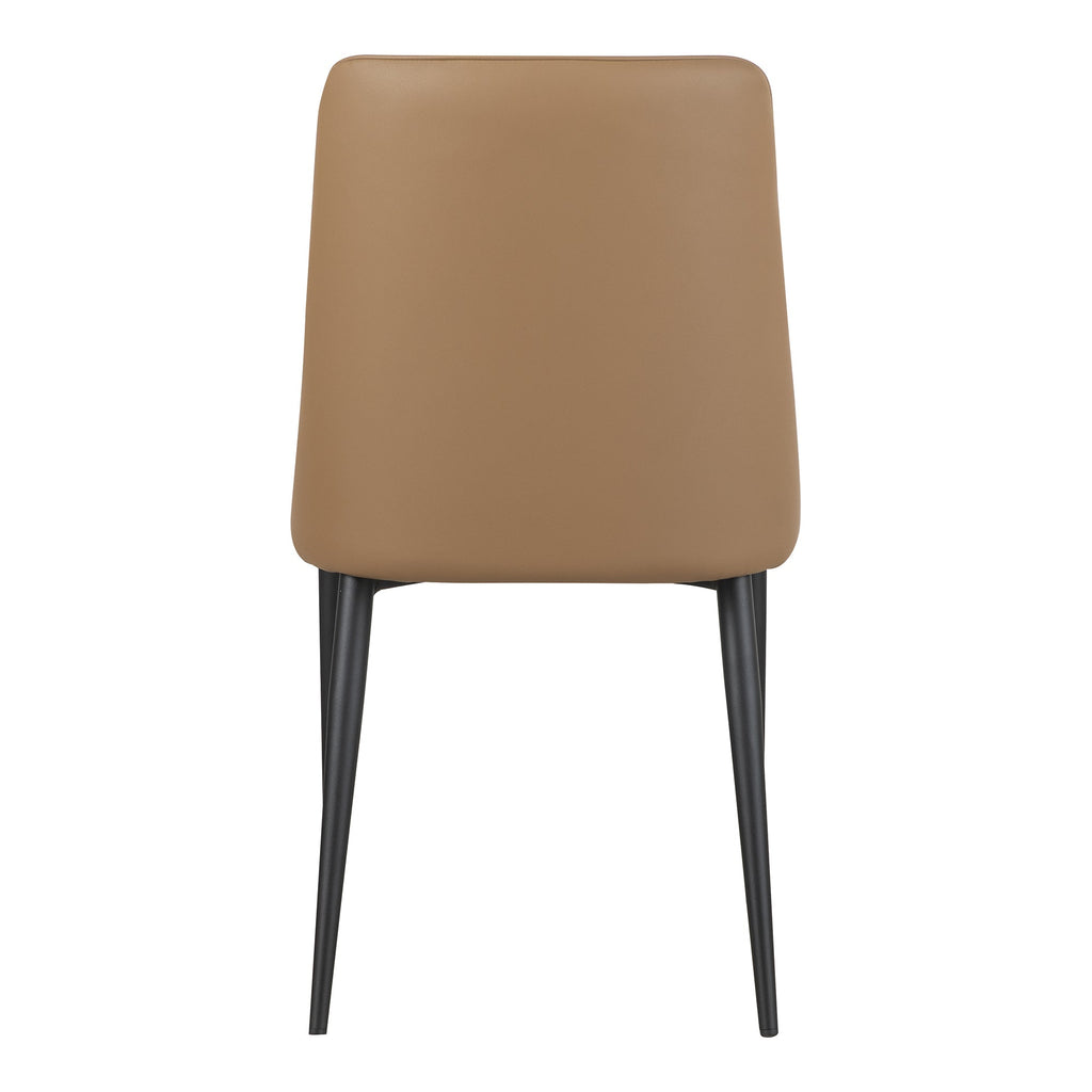 Moe's Home Collection Set of Two Lula Dining Chair Cool Tan Vegan Leather YM-1006-40