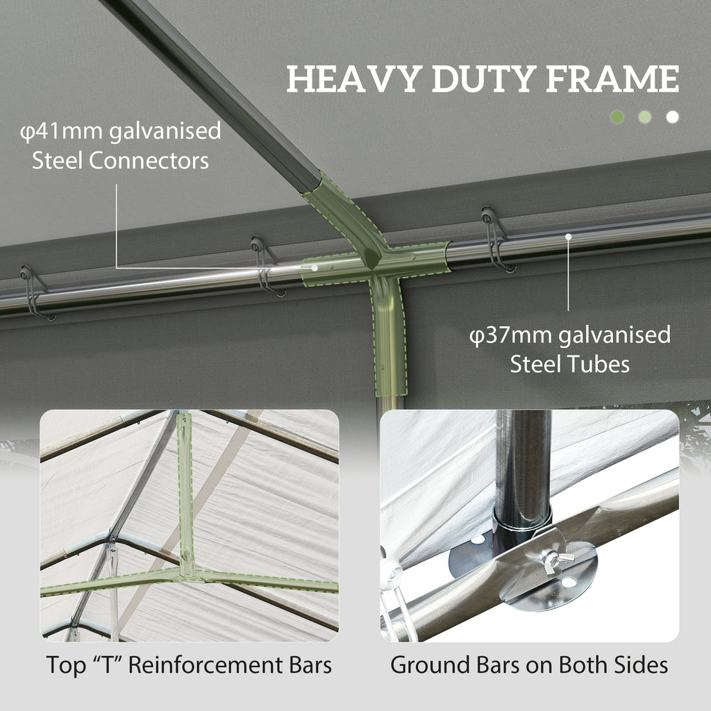 Outsunny 20' x 40' Heavy-duty Party & Wedding Tent with Sidewalls, White - 84C-020