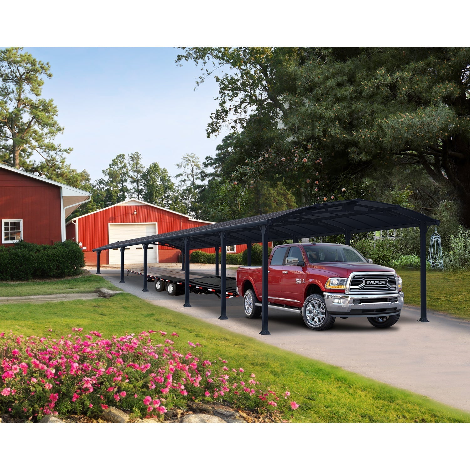 Palram - Canopia | Arcadia 5000 Carport 12x42x8 ft - HG9123