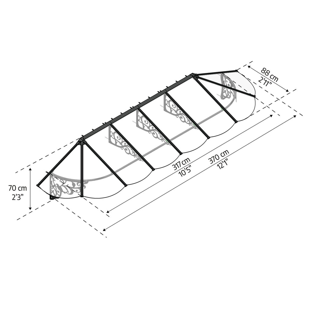 Palram - Canopia | Lily Door Awning - HG9575