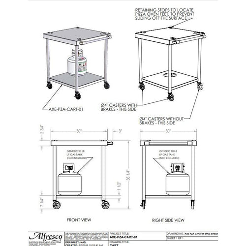 Pizza Oven Cart Specs